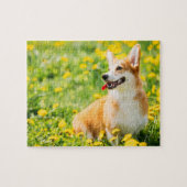 Corgi Flowers Puzzle Legpuzzel (Horizontaal)