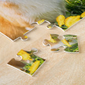 Corgi Flowers Puzzle Legpuzzel (Zijkant)