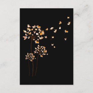 Corgi Fly Dandelion Cute Hondenliefhebber Informatiekaartje