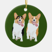 Corgi Friends Keramisch Ornament (Voorkant)