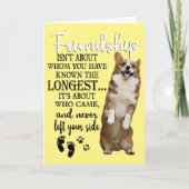 Corgi Friendship gaat niet over wie je kent. Kaart (Voorkant)