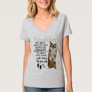Corgi Friendship gaat niet over wie je kent T-shirt