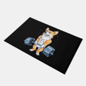 Corgi Funny Deadlift Fitness Gym Deurmat (Schuin)