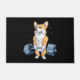 Corgi Funny Deadlift Fitness Gym Deurmat