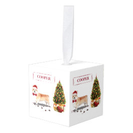 Corgi Funny kersthond met boom Decoratie