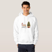 Corgi Funny kersthond met boom Hoodie (Voorkant volledig)