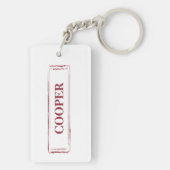 Corgi Funny kersthond met boom Sleutelhanger (achterkant)