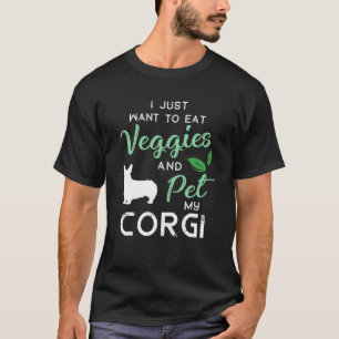 Corgi Funny Vegan Hondenliefhebber Eigenaar Xmas B T-shirt