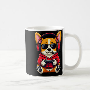 Corgi-gamer schattige gokhond grappig koffiemok