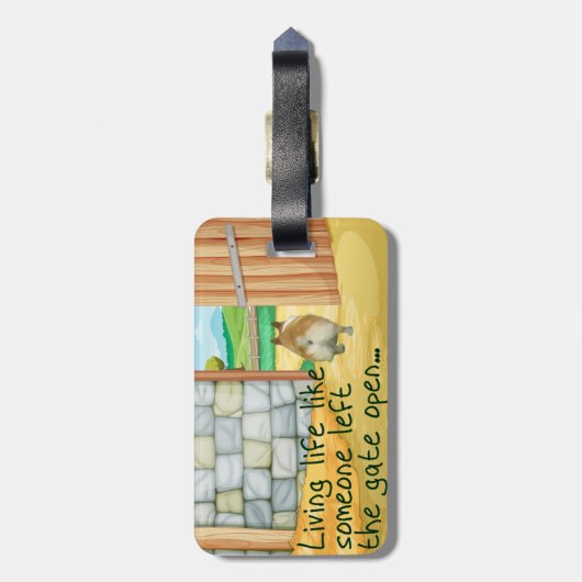 Corgi "Gate Open" Bagagelabel (Achterkant verticaal)