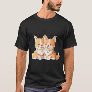 Corgi Gemini Animal Welsh Pet Owner Keeper Astrol T-shirt