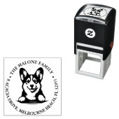 Corgi gepersonaliseerd thema  zelfinktende stempel (In situ)