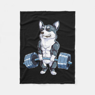 Corgi Gewichtheffen Funny Government Agencydlift Fleece Deken