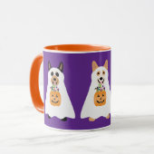 Corgi Ghost Dogs Halloween Mok (Voorkant links)