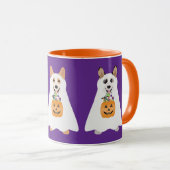 Corgi Ghost Dogs Halloween Mok (Voorkant rechts)