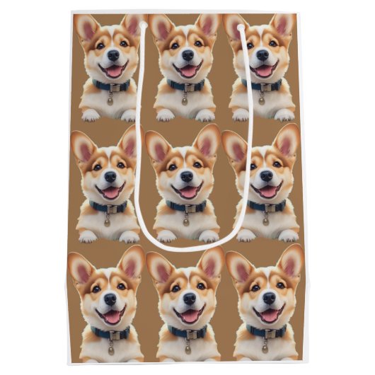 Corgi Gift Bag Medium Cadeauzakje (Achterkant)