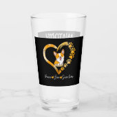 Corgi Gift | Schattige Funny Dog Puppy Corgi Glas (Achterkant)