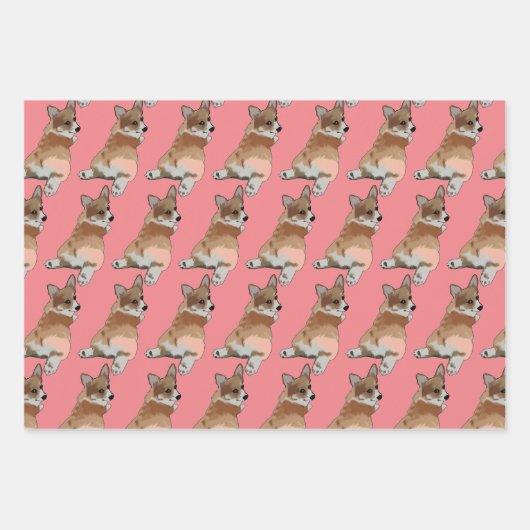 Corgi Gift Wrap Set Inpakpapier Vel (Voorkant 3)