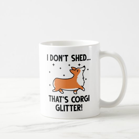 Corgi Glitter Koffiemok (Rechts)