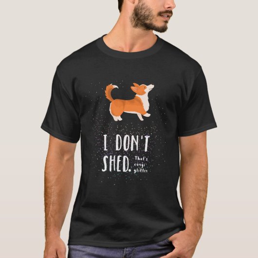 Corgi Glitter Pembroke Welsh Corgi T-shirt (Voorkant)