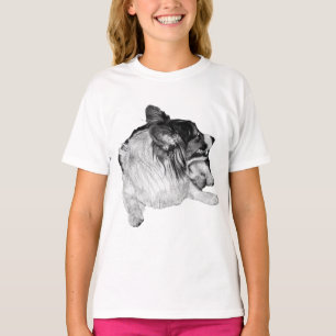 Corgi Glow in Grey T-shirt