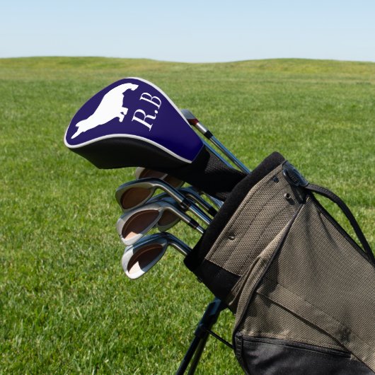 Corgi Golf Blue Navy Golfheadcover (Insitu)