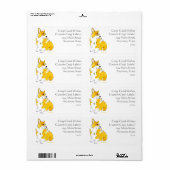 Corgi Good Wishes Aangepaste etiketten (Full Sheet)