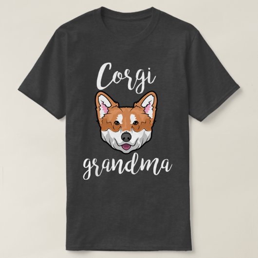 Corgi Grandma Dog Face Premium T-Shirt (Design voorkant)