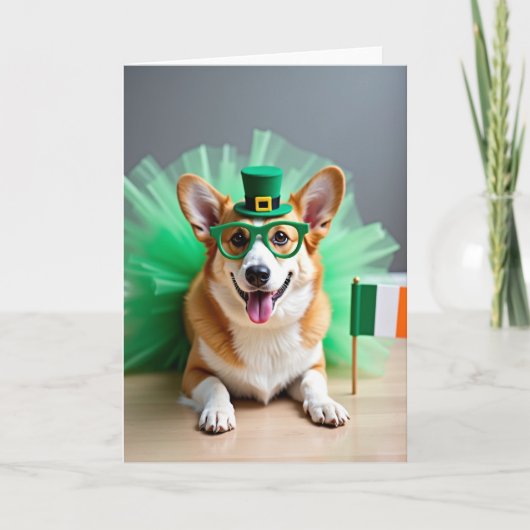 Corgi Groene Patroonkaart Kaart (Voorkant)