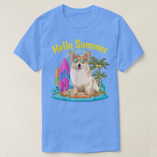Corgi Hallo zomervakantie 2022 T-shirt (Design voorkant)