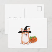 Corgi Halloween briefkaart (Voorkant / Achterkant)