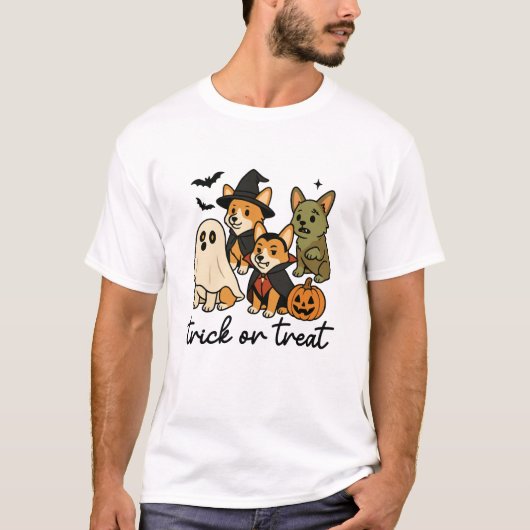 corgi halloween costume  t-shirt (Voorkant)