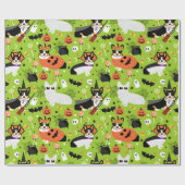 Corgi Halloween Costumes Cadeaupapier (Vlak)