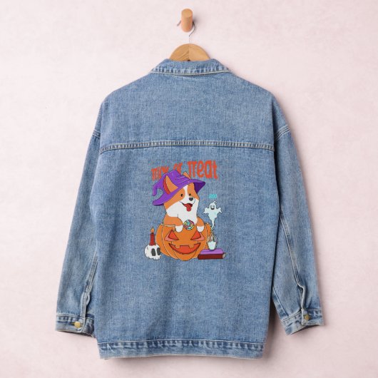 Corgi Halloween Denim Jacket (Hangar)