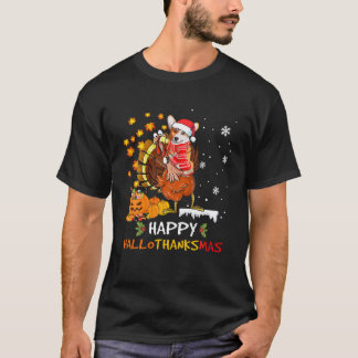 Corgi Halloween en Merry Xmas Happy Hanksma T-shirt