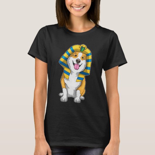 Corgi Halloween Farao T-shirt (Voorkant)
