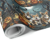Corgi Halloween Griezelen Cadeaupapier (Rol Hoek)