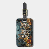 Corgi Halloween Griezelig Bagagelabel (Voorkant verticaal)