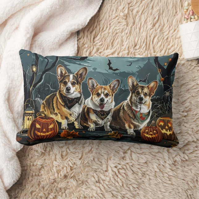 Corgi Halloween Griezelig Kussen (Deken)