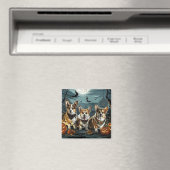 Corgi Halloween Griezelig Magneet (Insitu (Vaatwasser))