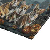 Corgi Halloween Griezelig Snijplank (Hoek)