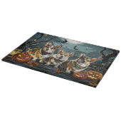 Corgi Halloween Griezelig Snijplank (Hoek)