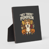 Corgi Halloween Hey There Pompoen Design Fotoplaat (Voorkant)