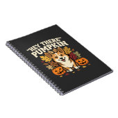 Corgi Halloween Hey There Pompoen Design Notitieboek (Rechterzijde)