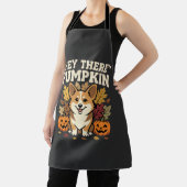 Corgi Halloween Hey There Pompoen Design Schort (Insitu)