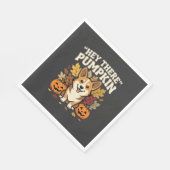 Corgi Halloween Hey There Pompoen Design Servet (Hoek)
