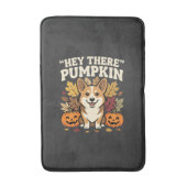 Corgi Halloween Hey There Pompoen Ontwerp Badmat (Voorkant Verticaal)
