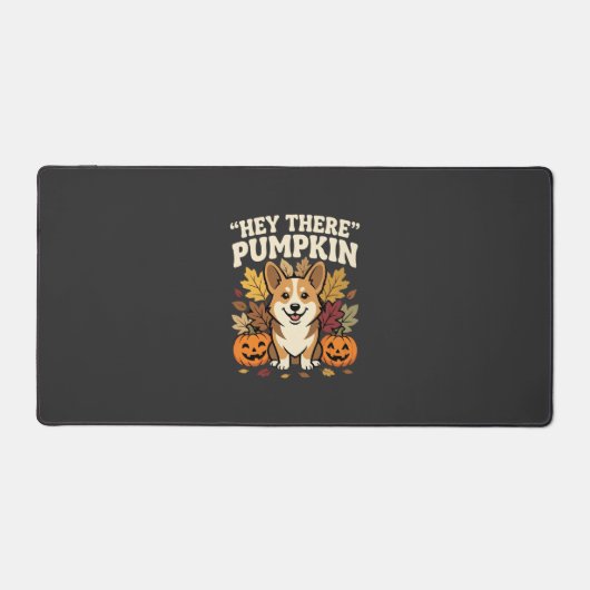 Corgi Halloween Hey There Pompoen Ontwerp Bureaumat (Voorkant)