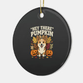 Corgi Halloween Hey There Pompoen Ontwerp Keramisch Ornament (Links)