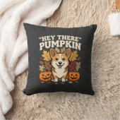 Corgi Halloween Hey There Pompoen Ontwerp Kussen (Deken)